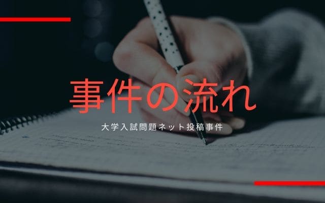 大学入試問題ネット投稿事件:　事件の流れ