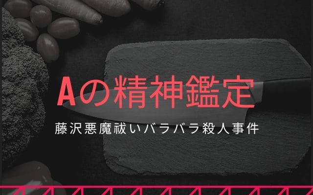 藤沢悪魔祓いバラバラ殺人事件：　Aの精神鑑定