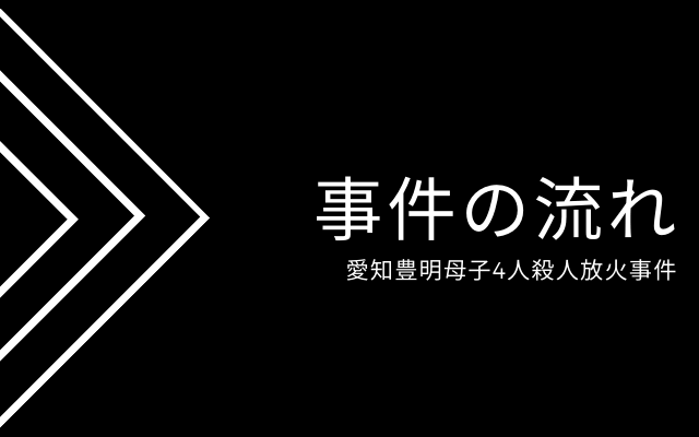 愛知豊明母子4人殺人放火事件の流れ