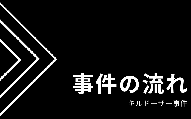 キルドーザー事件の流れ