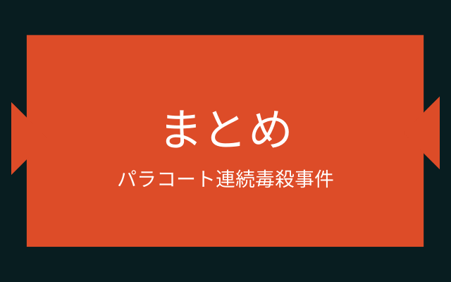 まとめ:　パラコート連続毒殺事件