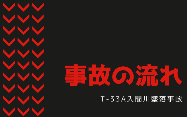 T-33A入間川墜落事故の流れ