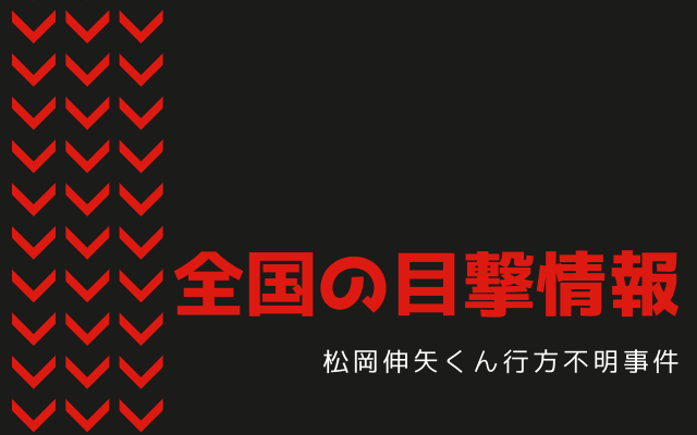 松岡伸矢くん行方不明事件の目撃証言