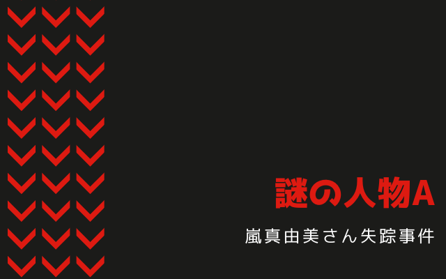 嵐真由美さん失踪事件:　謎の人物A